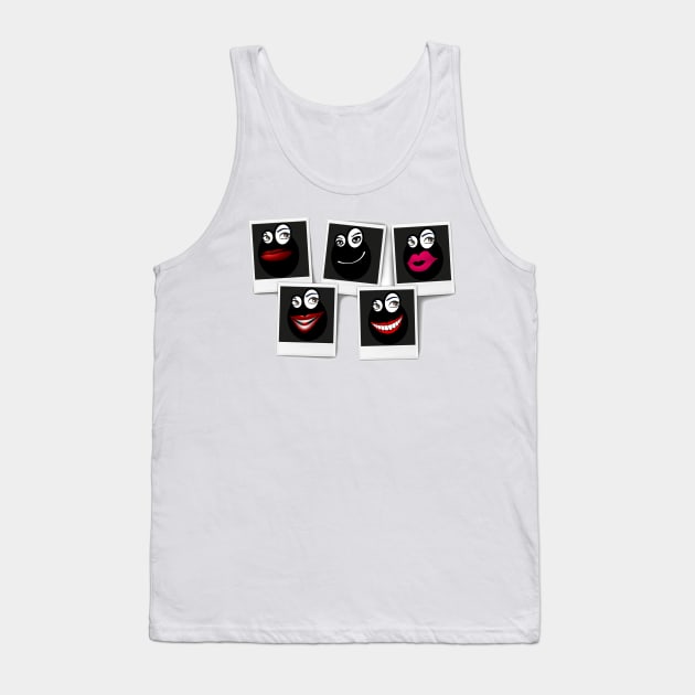 Funny Ridiculous Faces in Sarcastic Style Tank Top by Nisuris Art